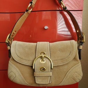 Tan suede handbag